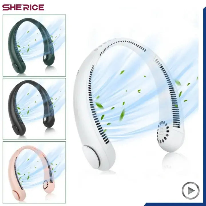 BreezeBand™ Portable Neck Fan | 4 Air Vents | 3-Speed Modes