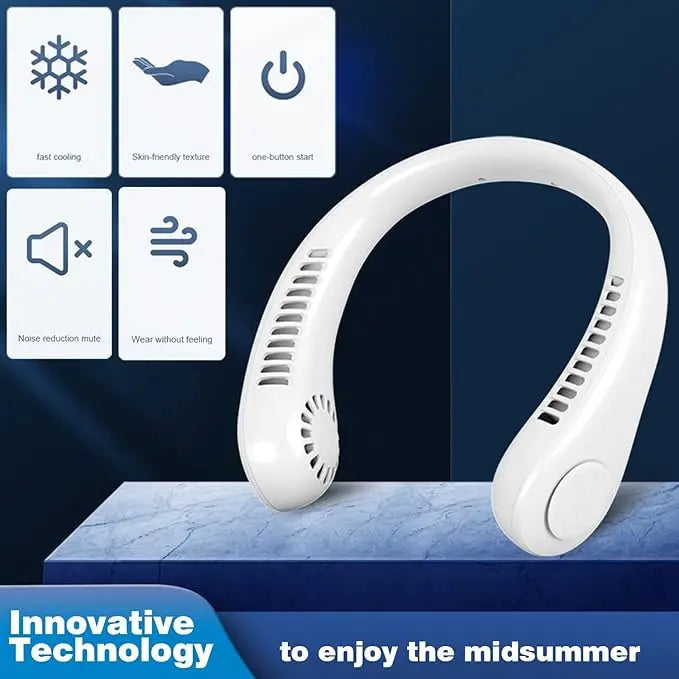 BreezeBand™ Portable Neck Fan | 4 Air Vents | 3-Speed Modes