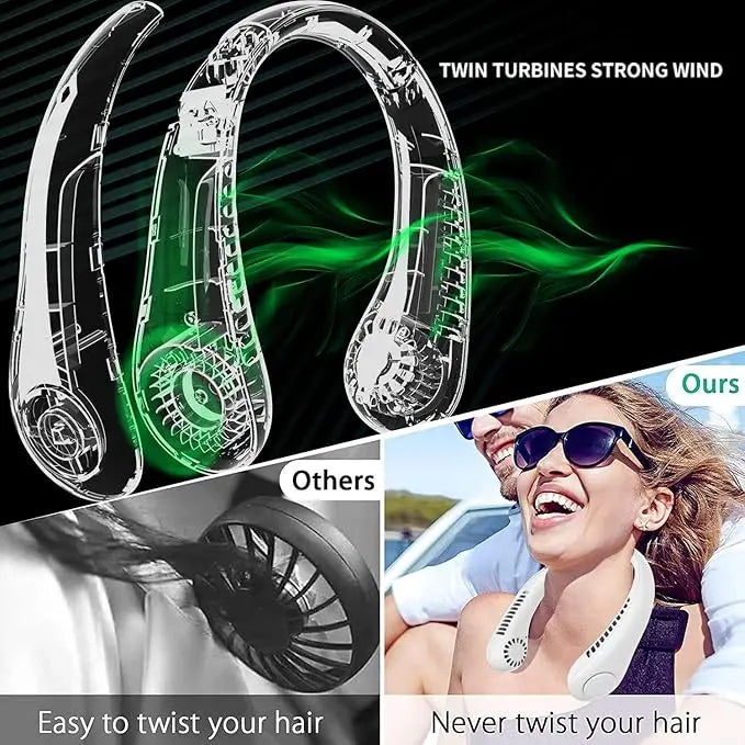 BreezeBand™ Portable Neck Fan | 4 Air Vents | 3-Speed Modes