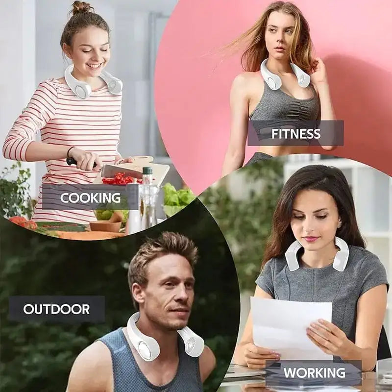 BreezeBand™ Portable Neck Fan | 4 Air Vents | 3-Speed Modes